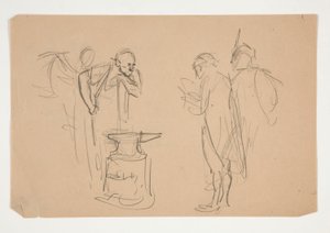 Ilustração não identificada para Oliver Goldsmith de Edwin Austin Abbey