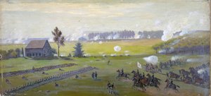 Guerra Civil Americana 1861-1865: Batalha de Gettysburg 1-3 de Julho de 1863 que pôs fim à invasão de Lee pelo Norte. As baixas americanas mais pesadas do que em qualquer outra na guerra. Petróleo