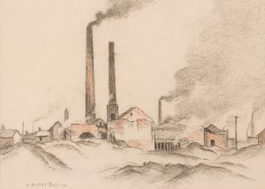 Obras de tijolo (pastel sobre papel)