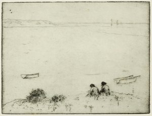 Desenhando à beira-mar (gravura)