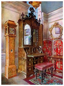 Um grupo de móveis do início do século XVIII, 1910.
