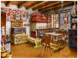 Mobiliário camponês austro-húngaro, 1911-1912.