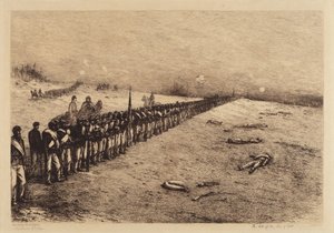 A parada da linha de batalha de Edwin Forbes