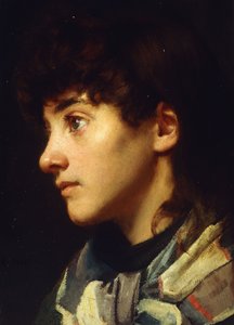 A menina de Newlyn, c.1895 de Edwin Harris