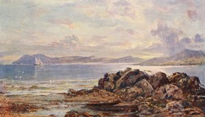 Tempo de verão na Baía de Dublin (litografia a cores) de Edwin Hayes