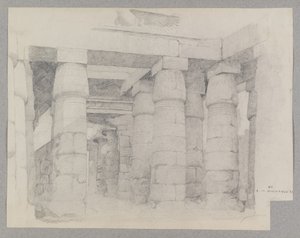 Templo de Khonsu em Karnak, 1887 (grafite em papel texturizado)