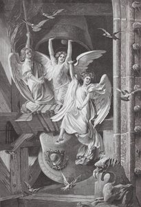Os Sinos de Natal (litografia a cores) de Edwin Howland Blashfield