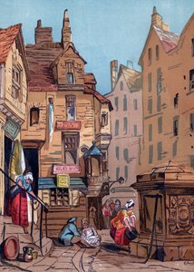 A casa de John Knox, Edimburgo, século XIX. de Edwin Jewitt
