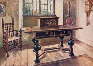 Sala de estar do primeiro colono da Virgínia de Edwin John Foley