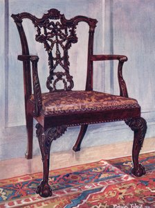 Poltrona de mogno - estilo Chippendale