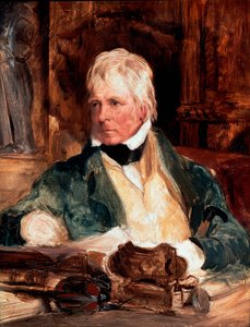 Retrato de Walter Scott (1771-1832), pintura do escritor escocês Edwin Henry Landseer (1802-1873) 1824 Sun. 29,2 cm x 24,1 cm Londres, Galeria Nacional de Retratos de Edwin Landseer