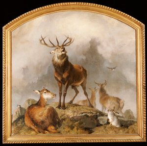 Cena em Braemar - Highland Deer de Edwin Landseer