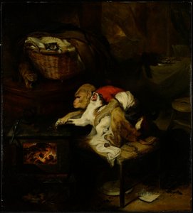 A pata do gato, c.1824 (veja 488149 para o estudo) de Edwin Landseer
