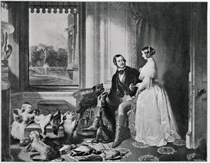 Castelo de Windsor nos tempos modernos, a partir da pintura de 1843 de Edwin Landseer