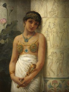 Uma menina egípcia com um sistrum, 1886