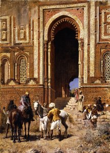 O portal de Alah-ou-din, Old Delhi, final do século XIX