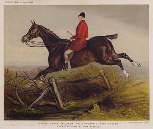Capitão Percy Williams em um Caçador Irlandês Favorito (cor litho) de Edwin Noble