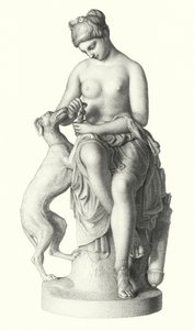A Caçadora, gravada por E Roffe a partir da estátua de R J Wyatt, na posse da Rainha (gravura) de Edwin Roffe