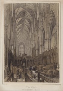 O coro, Abadia de Westminster, Londres (cor litho)