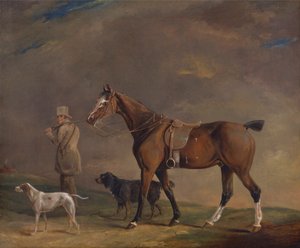 Um Desportista com Pónei de Tiro e Cães de Pistola de Edwin W. Cooper of Beccles