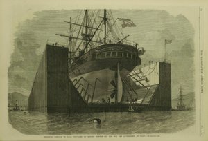 Pontão flutuante ou doca preparada por Messrs. Rennie and Son para o governo de Espanha de Edwin Weedon