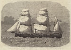 HMS Amazônia, Sloop de Guerra de Parafuso, destruída pela Colisão com o Osprey de Pacote de Vapor de Cortiça