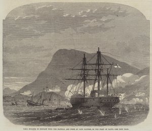 HMS Bulldog em Conflito com a Flotilha e Fortes em Cape Haytien, na costa de Hayti de Edwin Weedon