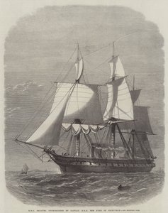 HMS Galatea, encomendado pelo Capitão HRH, o Duque de Edimburgo