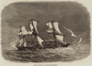 HMS Pylades em um Squall