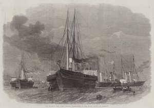 Sua Majestade a Rainha deixando Greenhithe no Royal Yacht para a Alemanha de Edwin Weedon