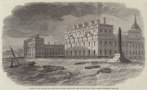 Estado do Tamisa em Greenwich durante a maré alta da quinta-feira semana de Edwin Weedon