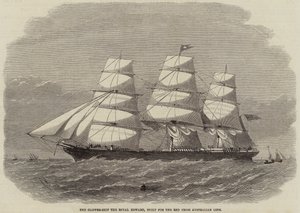 The Clipper-Ship, o Royal Edward, construído para a linha australiana da Cruz Vermelha