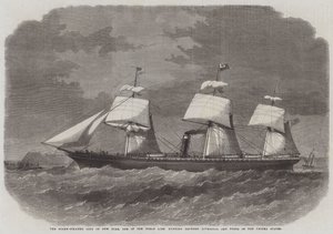 The Screw-Steamer City de Nova York, um dos Inman Line entre Liverpool e Ports of the United States