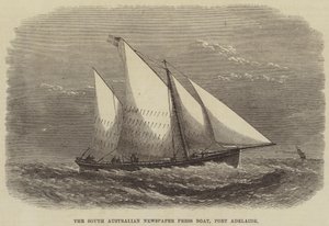 O barco de imprensa de jornal do Sul da Austrália, Porto Adelaide