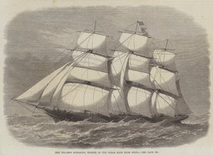 O Spindrift do navio do chá, vencedor da raça do oceano de China