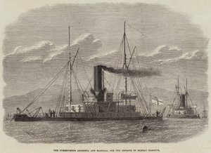 The Turret-Ships Abyssinia e Magdala, para a defesa do porto de Bombaim de Edwin Weedon