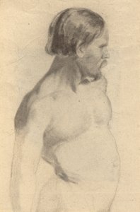 Nu Masculino (recto); Botas, esboço para A Assinatura do Compacto do Mayflower (verso)