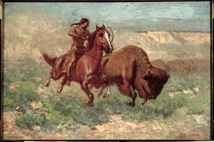 Um jovem Arapaho (óleo sobre tela)