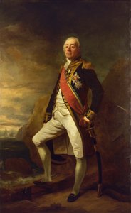 Retrato do Vice-Almirante James Saumarez (1757-1836), primeiro Barão de Saumarez, notável pela sua vitória na Batalha de Algeciras (na Baía de Gibraltar) em 1801 de Edwin Williams