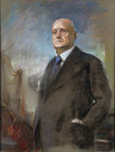 Jean (Johan) Sibelius (1865-1957) - Eero Jaernefelt (1863-1937). Pastel sobre papelão Dimensão : 87x51 cm Colecção Privada