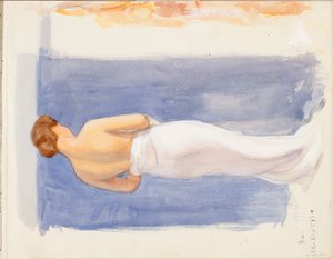 «Bathing Sheet», página do caderno de esboços de Järnefelt