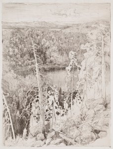Paisagem de Koli; Paisagem florestal de Räsävaara de Eero Järnefelt