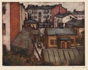 Vista da casa do artista na Bernhardinkatu de Eero Järnefelt