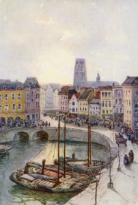 O Reno: Roterdão (litografia a cores) de Effie Jardine