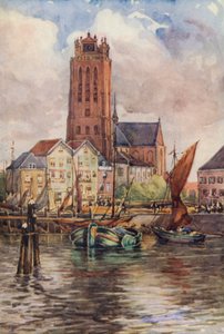 O Reno: Groote Kerk, Dordrecht (litografia a cores) de Effie Jardine
