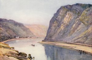 O Reno: O Lorelei (litografia a cores)