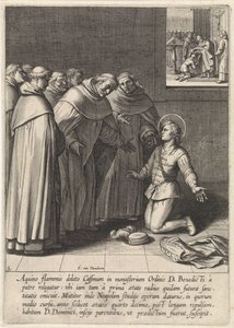 Tomás de Aquino ingressa na Ordem Dominicana A Vida de São Tomás de Aquino (título da série) de Egbert van Panderen