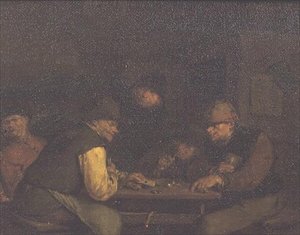 Os Jogadores de Cartas, c.1655-60 (óleo sobre tela) de Egbert van the Elder Heemskerck