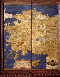 Mapa da Anatólia feito por Egnazio Danti (1536-1586) matemático, cosmógrafo e arquiteto italiano. Por volta de 1567. Florença, Palazzo Vecchio, Sala del Mappamondo