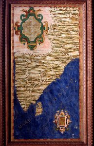 Mapa da Índia feito por Egnazio Danti (1536-1586) matemático, cosmógrafo e arquiteto italiano. Por volta de 1567. Florença, Palazzo Vecchio, Sala del Mappamondo